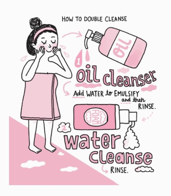 double cleansing face